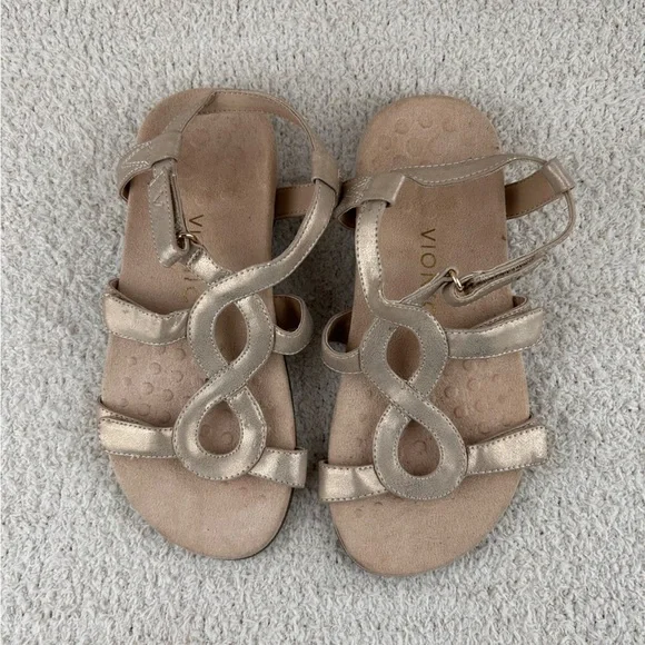 Vionic Sandals Womens 6 Rose Gold Jodie Comfort Walking Ergonomic Ankle Straps - Picture 1 of 11